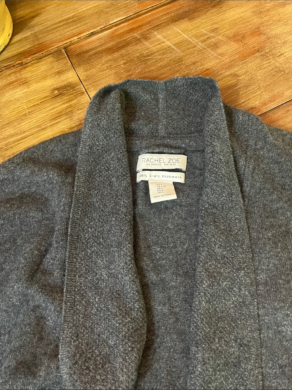 NWOT Rachel Zoe 💯% Cashmere Long Cardigan Sweater Robe Sz L - Picture 2 of 7